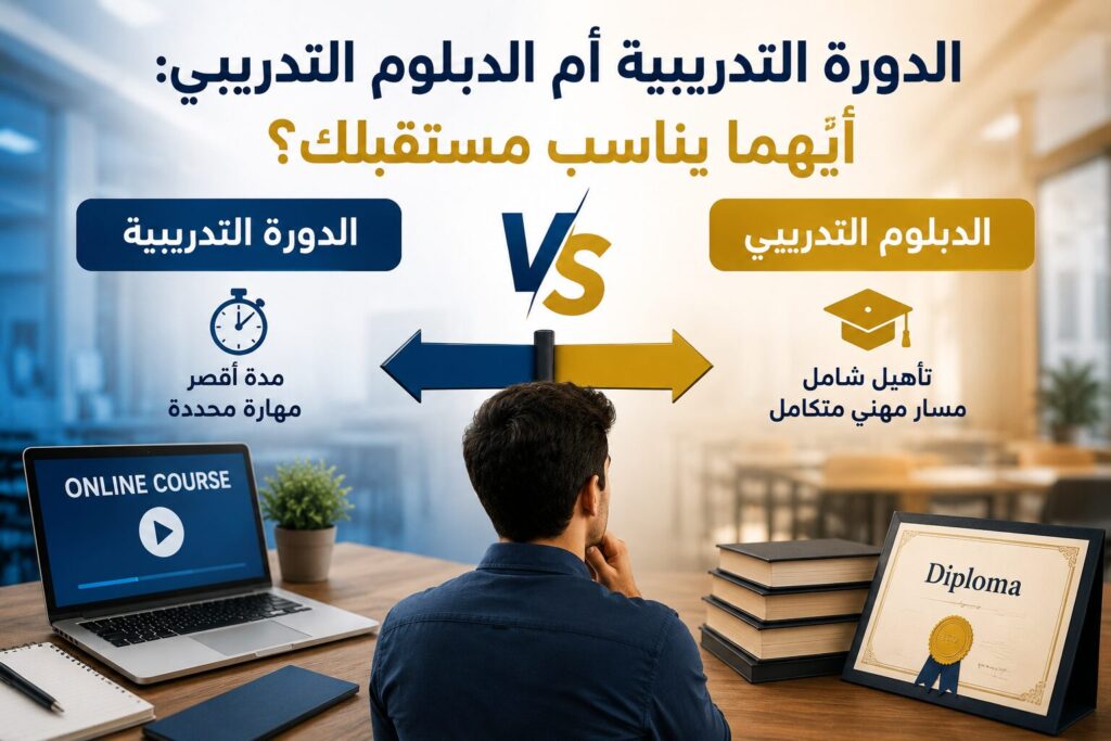 الدورة التدريبية أم الدبلوم التدريبي: أيهما يناسب مستقبلك؟