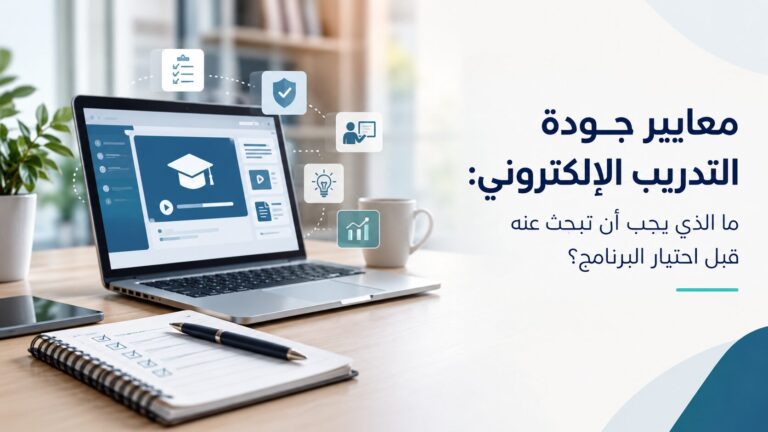 معايير جودة التدريب الإلكتروني: ما الذي يجب أن تبحث عنه قبل اختيار البرنامج؟